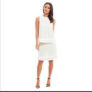 Fashion Union White Fringe Mini Skirt size S